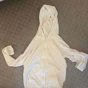 Athleta White Utility Jacket with Hood